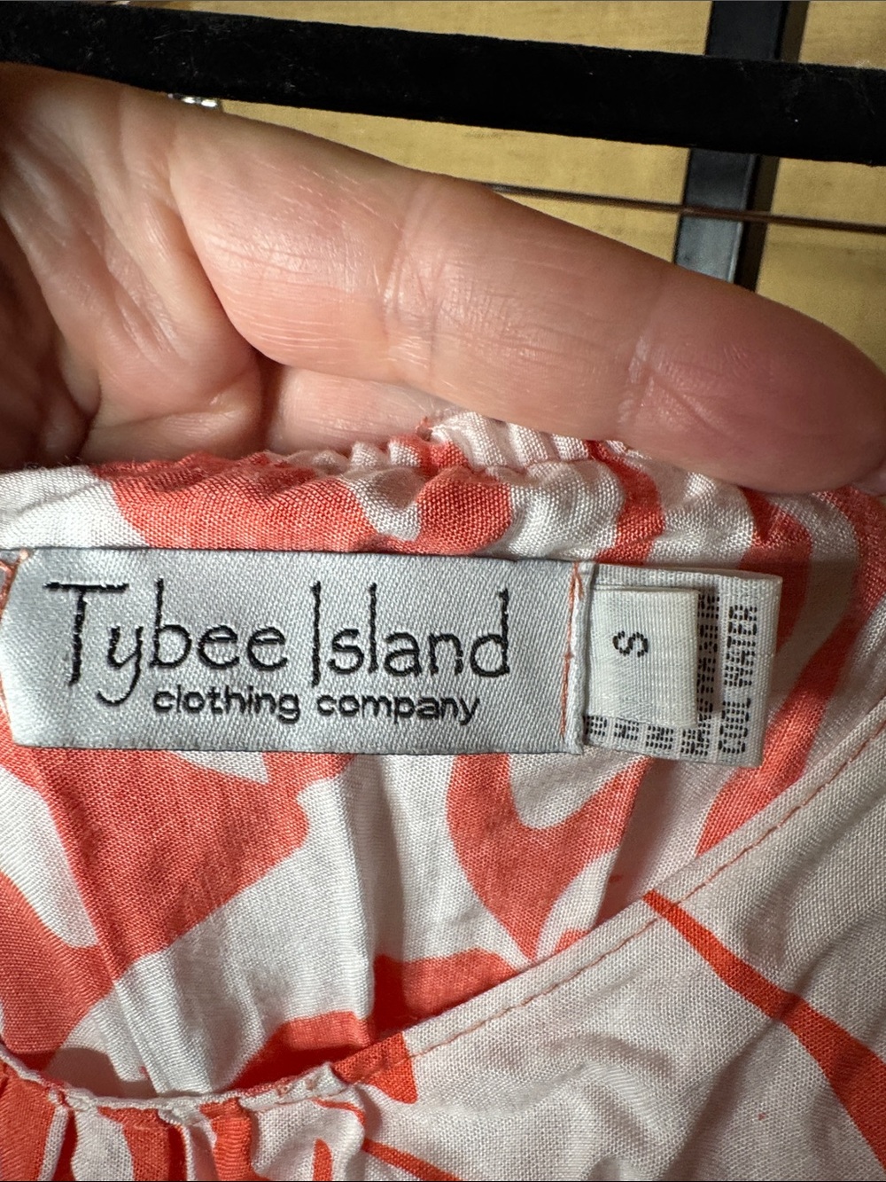 Tybee Island Clothing Co Coral Tropical Leaf Print Maxi Dress Size Small - Picture 5 of 11